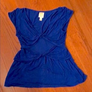 Anthropologie blue twist top